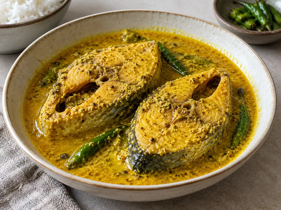 バングラデシュ料理 イリシュのマスタードカレー