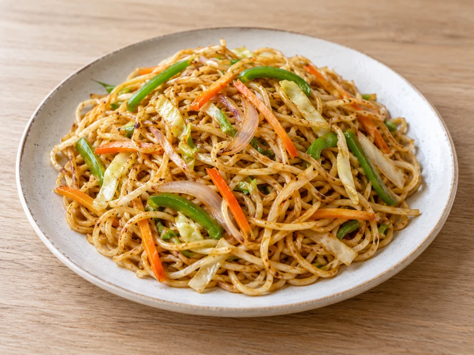 ネパール料理 チョウミン 野菜入りの炒め麺