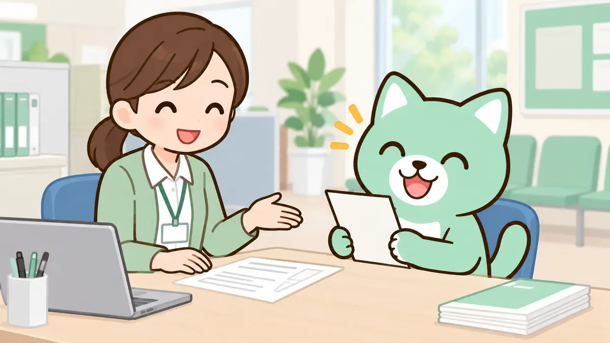 Berkonsultasi tentang pekerjaan di kantor Hello Work