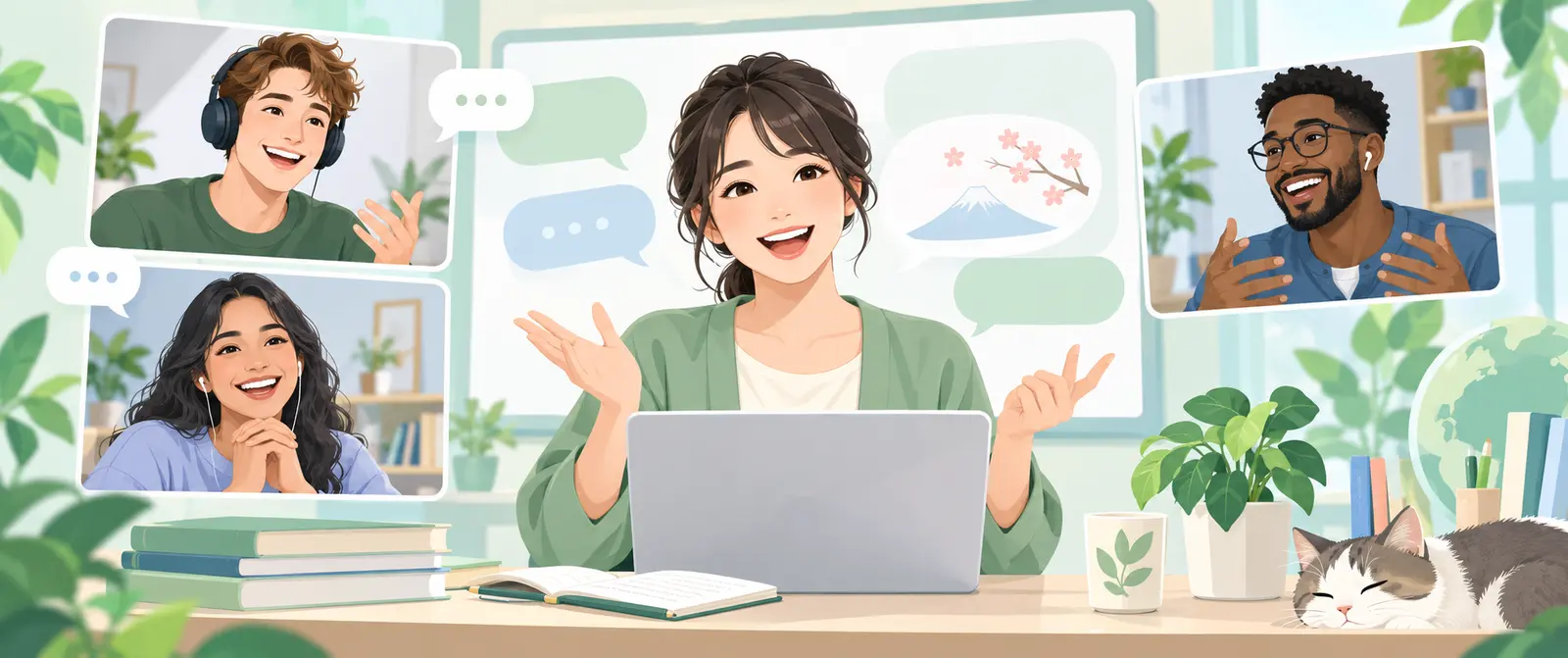 Nhóm nhỏ luyện hội thoại tiếng Nhật trực tuyến