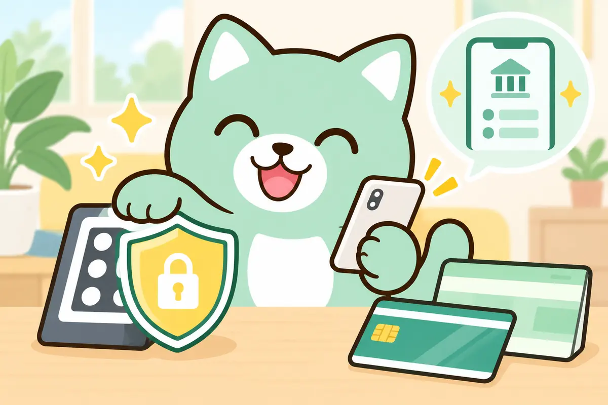 Maskot Hapi-Job menjaga keamanan buku tabungan, kartu ATM, dan PIN