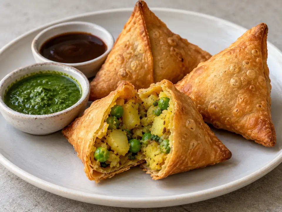 インドの軽食 じゃがいもと豆のサモサ