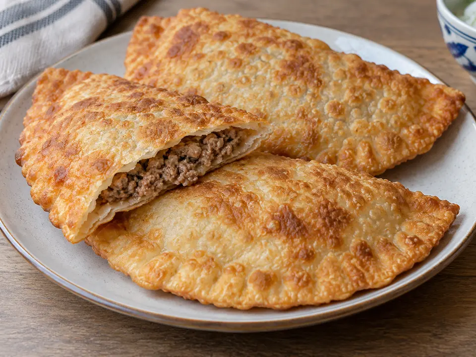 モンゴル料理 ホーショール 肉入りのあげ料理
