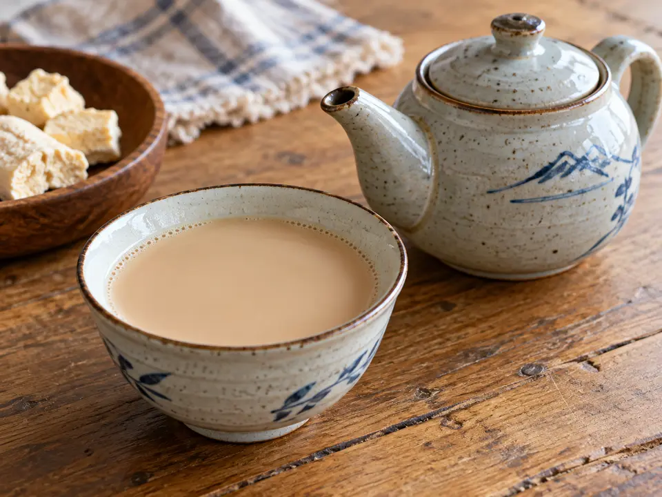 モンゴルの飲み物 スーテーツァイ ミルクと塩のお茶