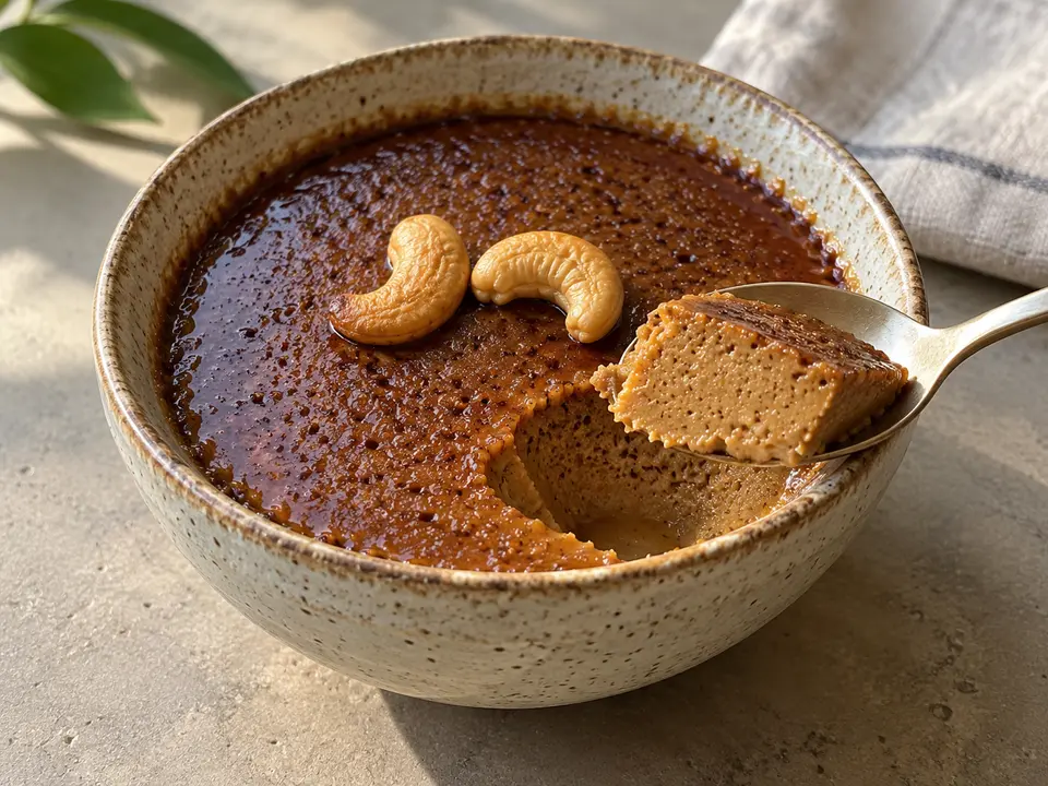 スリランカのデザート ワタラッパン ココナッツと卵の甘いもの