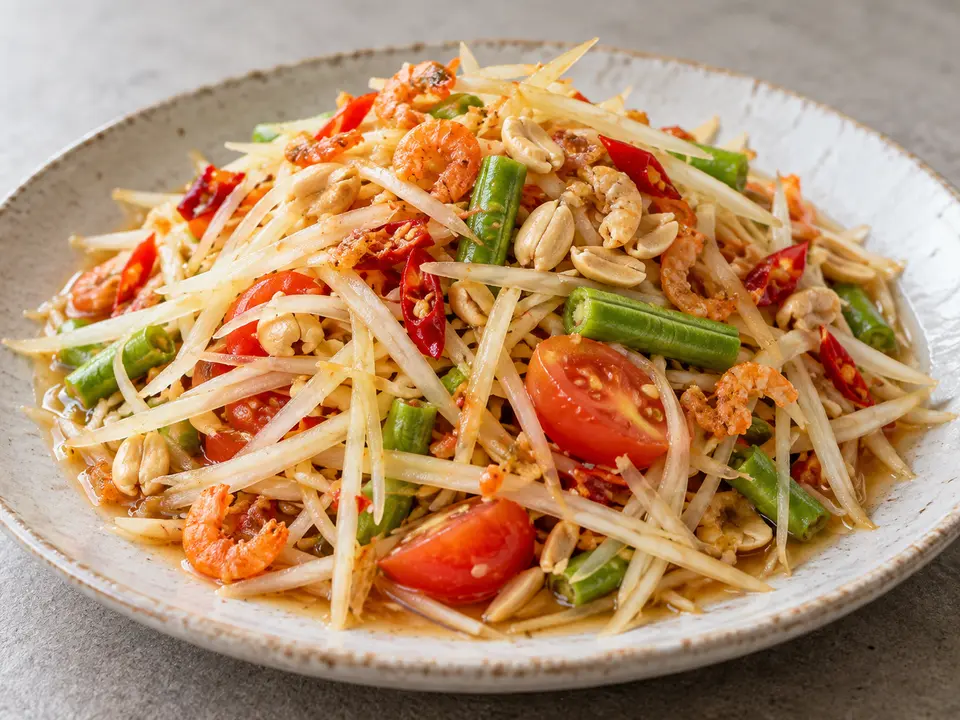 タイ料理 ソムタム 青いパパイヤのサラダ